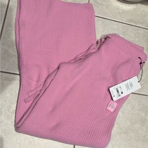 Alo Snuggled up high-waist wide leg pants Sweet Pink size Large